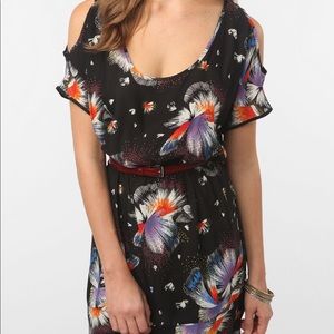 UO Silence + Noise Open-Shoulder Dress- Size L